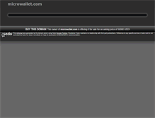Tablet Screenshot of microwallet.com